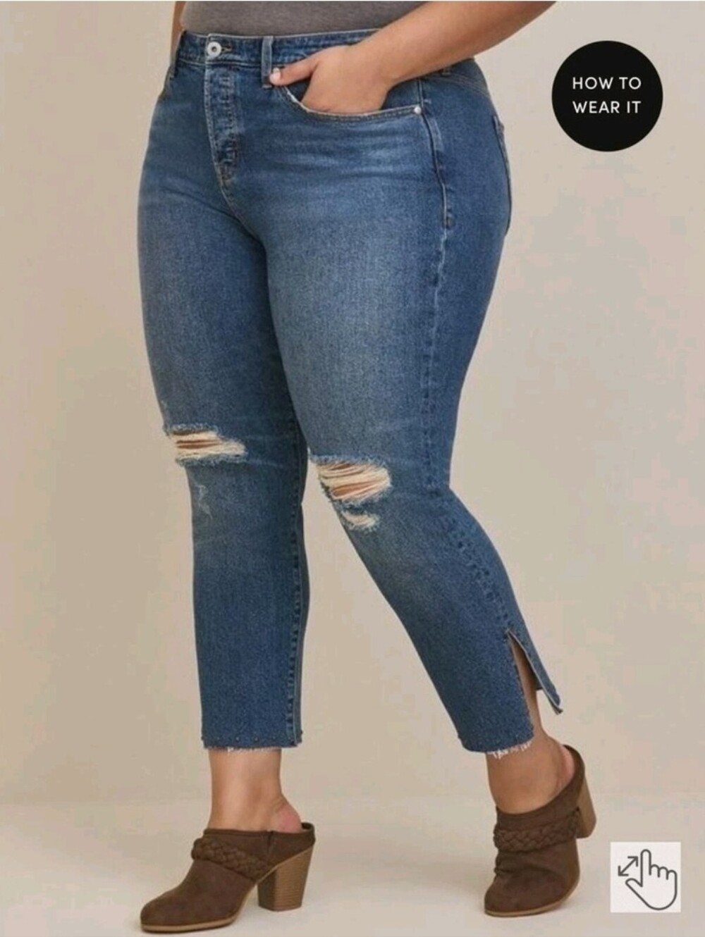 torrid Dark Blue Boyfriend Jeans